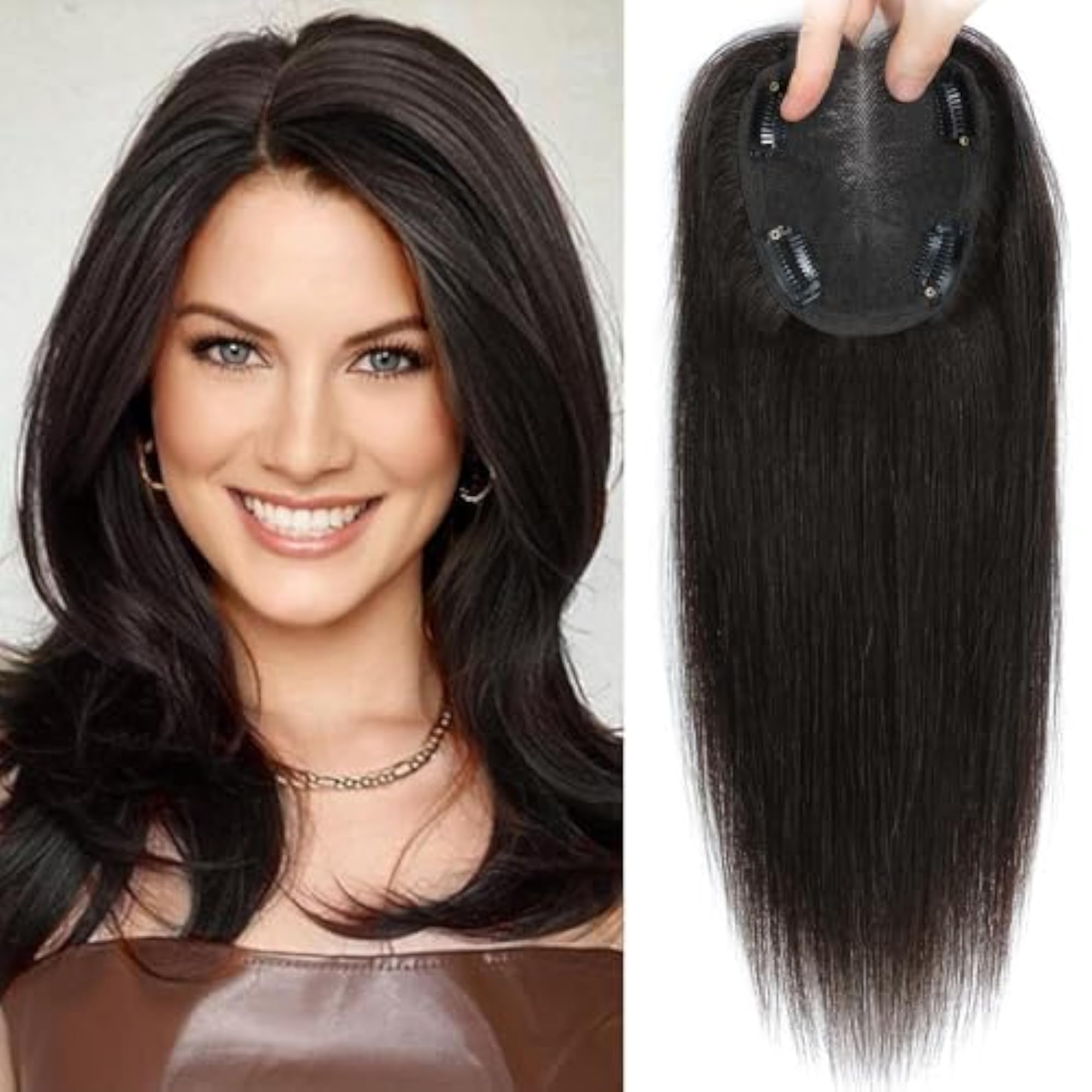Silk Base Hair Topper for Women with Thinning Hair